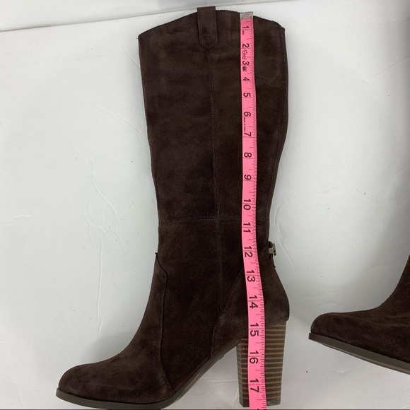 UGG Koolaburra Elinda Knee High Boots NEW Suede Brown Block Heel Western - Picture 12 of 14